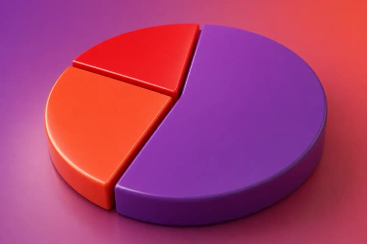 Gráfico de pizza mostrando a divisão de custos de um site.